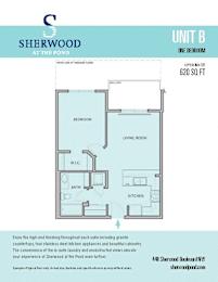  Floor Plan One Bedroom + 1 Bath