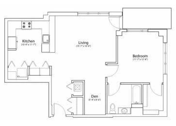  Floor Plan 1X1 914
