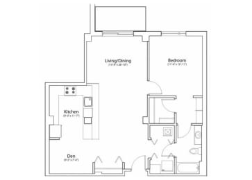  Floor Plan 1X1 942