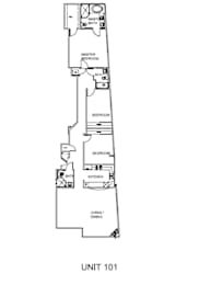  Floor Plan 3 Beds, 3 Baths