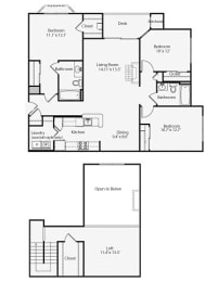  Floor Plan 3L2 Weston Loft