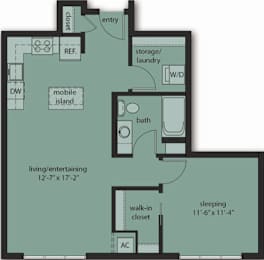  Floor Plan One Bedroom C10