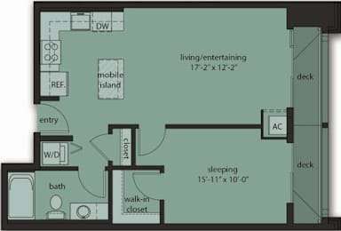  Floor Plan One Bedroom C11