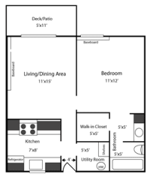 1 bed 1 bath A at Bellamy Park Apartments , Lakewood, 98498