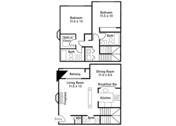 Cedar Floorplan at Signature Pointe, Washington, 98032