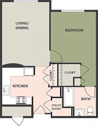1 Bedroom, 1 Bath Flat