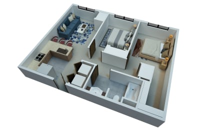  Floor Plan 2 Bedroom 2 Bathroom