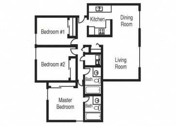  Floor Plan 3 Bed 2 Bath G