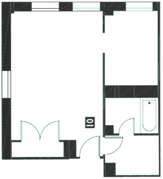 Studio Floor Plan at Edwards on Fifth, Seattle, WA, 98121