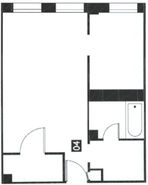 0 Bedroom 1 Bath Floor Plan at Edwards on Fifth, Seattle, Washington