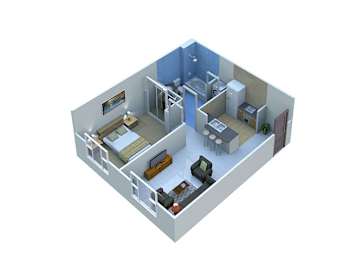  Floor Plan 1 Bedroom 1 Bathroom