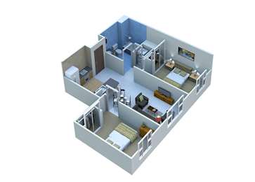  Floor Plan 2 Bedroom 2 Bathroom