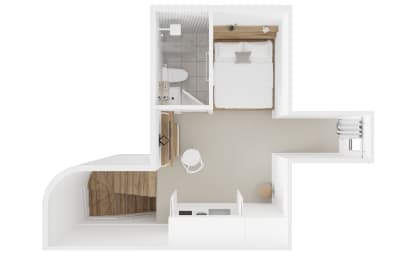 a floor plan of a bathroom with a toilet and a sink