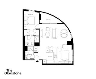  Floor Plan Large Signature 2 Bed - Corner apartment with balcony