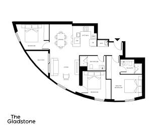  Floor Plan Signature 3 bed - corner apartment with balcony