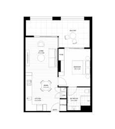 A black and white floor plan of a house with labeled rooms.