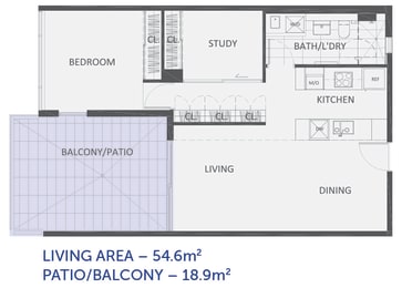 Floor Plan  floor plan A8 building 1 with study