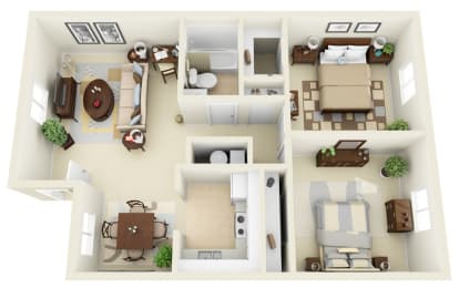 Floor Plan  Floor plan 1 (1 Bed - 1.5 Bath)