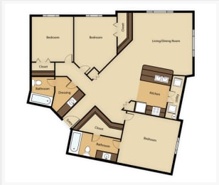 bedroom floor plan | the madison at ballston station