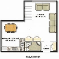 Floor Plan  1 Bedroom 1 Bath