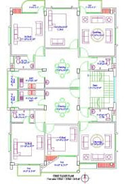 a drawing of a floor plan of a house