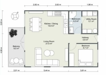 Floor Plan  Serviced Apartment Silver