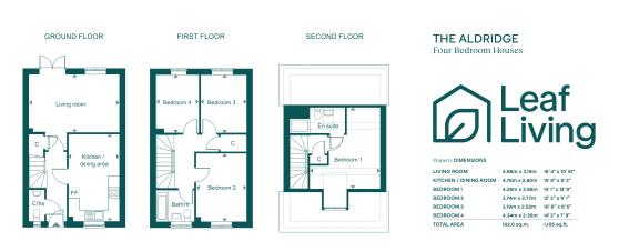 a floor plan of a house with three bedrooms and a living room