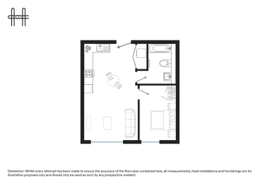  Floor Plan One Bed (Type A)