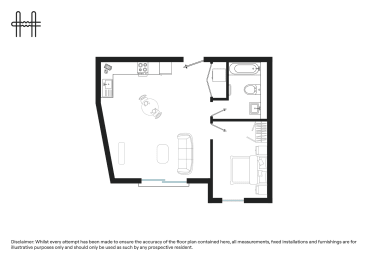  Floor Plan One Bed (Type B)