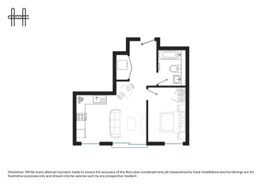  Floor Plan One Bed (Type C)