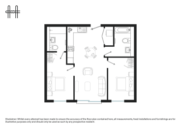  Floor Plan Two Bed (Type A)