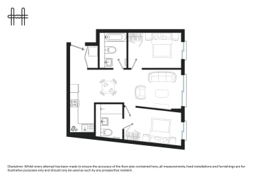 Floor Plan Two Bed (Type C)
