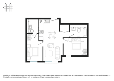  Floor Plan Two Bed (Type D)