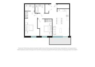A floor plan of a house with a disclaimer at the bottom.