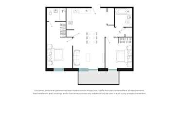A floor plan of a house with a disclaimer at the bottom.