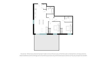 A floor plan of a house with a disclaimer at the bottom.