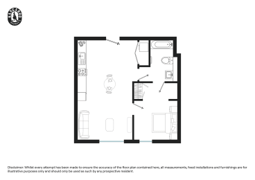  Floor Plan One Bed (Type C)