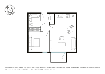  Floor Plan One Bed (Type B)