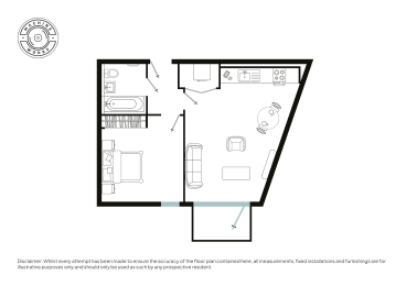  Floor Plan One Bed (Type E)