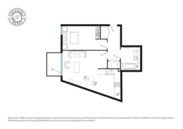  Floor Plan One Bed (Type F)