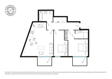  Floor Plan Two Bed (Type C)