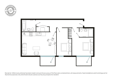  Floor Plan Two Bed (Type D)