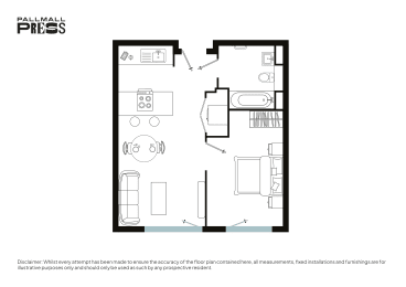  Floor Plan One Bed (Type B)