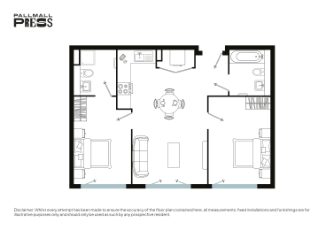 a floor plan of a bedroom apartment