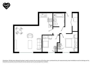 Floor Plan Two Bed (Type A)