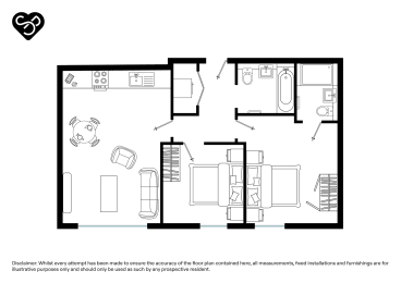  Floor Plan Two Bed (Type I)