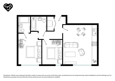  Floor Plan Two Bed (Type K)
