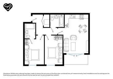  Floor Plan Two Bed (Type M)