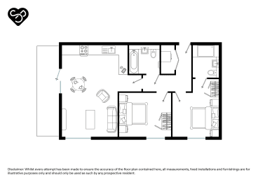  Floor Plan Two Bed (Type N)