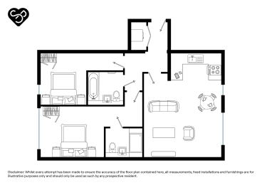  Floor Plan Two Bed (Type W)